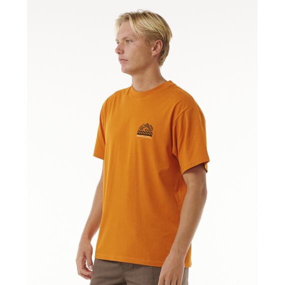 Tričko Rip Curl VAPORCOOL SEARCH TREK TEE Orange Amber