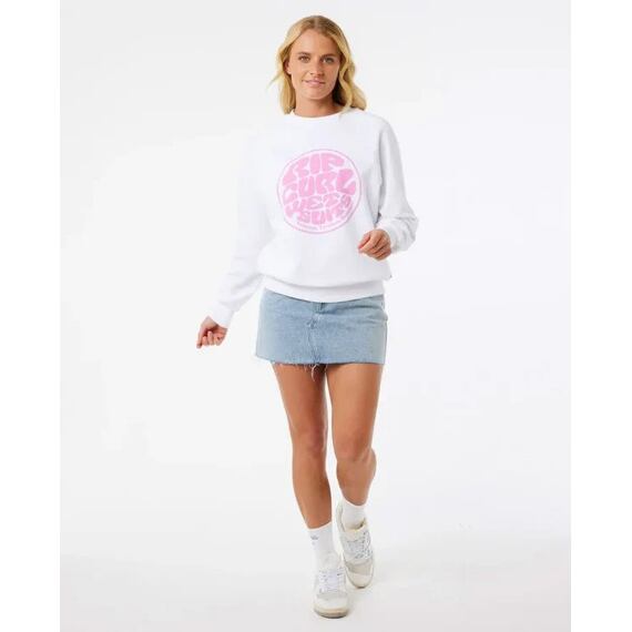 Mikina Rip Curl SG GRAPHIC FLEECE CREW White