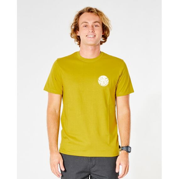 Tričko Rip Curl WETSUIT ICON TEE  Vintage Yellow 