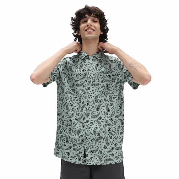 Košile Vans BANDANA PAISLEY WOVEN Green Milieu