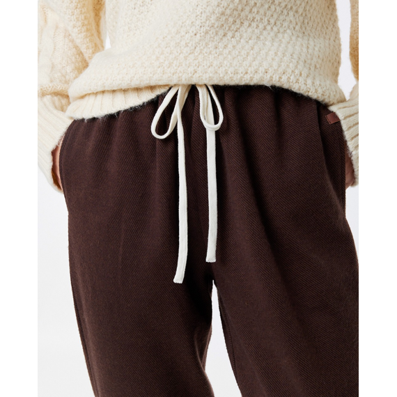 Kalhoty Rip Curl SANTANDER RELAX PANT Dark Brown 