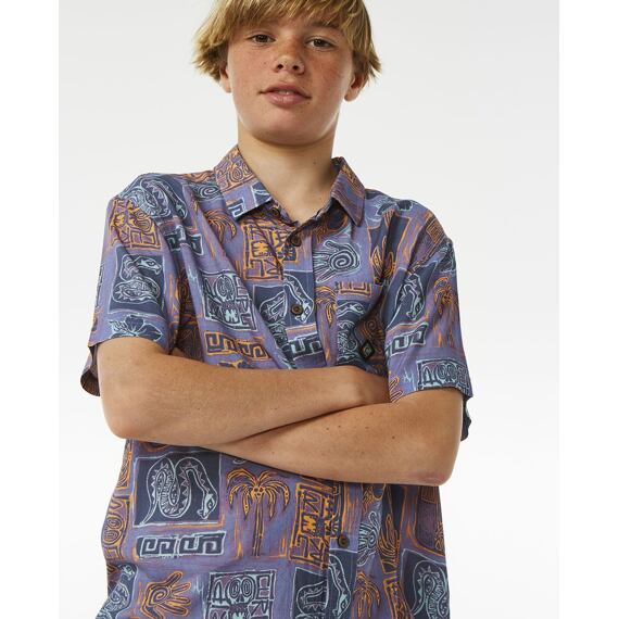 Košile Rip Curl LOST ISLANDS SS SHIRT - BOYS Multico