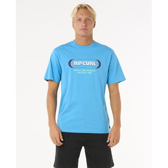 Tričko Rip Curl SURF REVIVAL YO MUMMA TEE Blue Paint