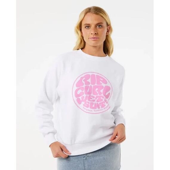 Mikina Rip Curl SG GRAPHIC FLEECE CREW White