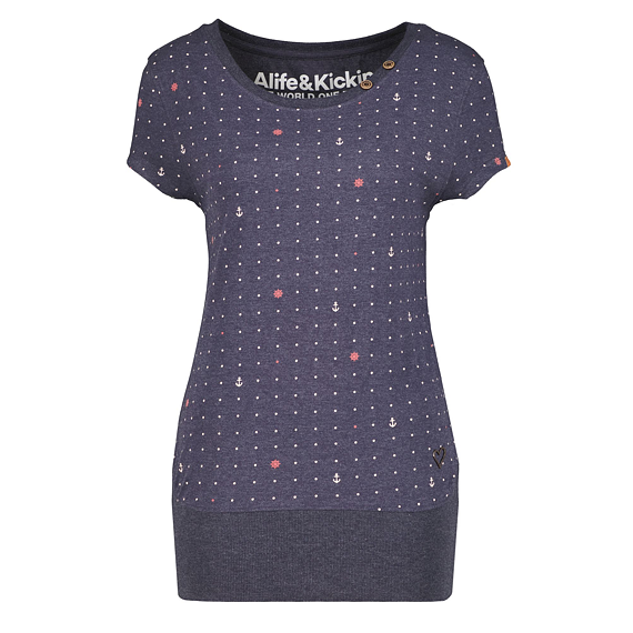 Tričko Alife and Kickin COCOAK B Marine Melange