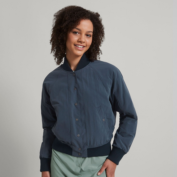 Bunda Kathmandu TWO-WAYS WMNS REVERSIBLE BOMBER O1K-Midnight Navy/Frosted Mint