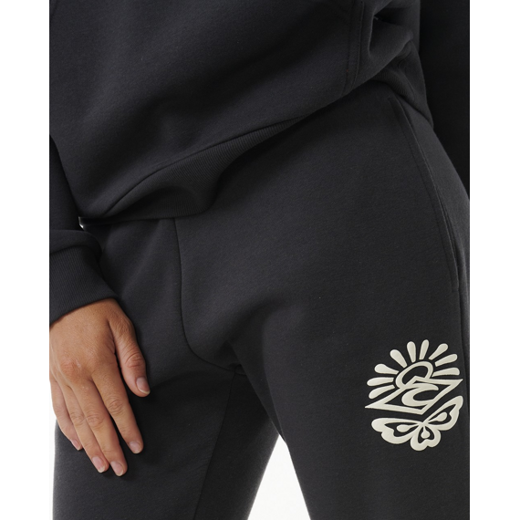 Tepláky Rip Curl ICONS OF SURF TRACK PANT Washed Black