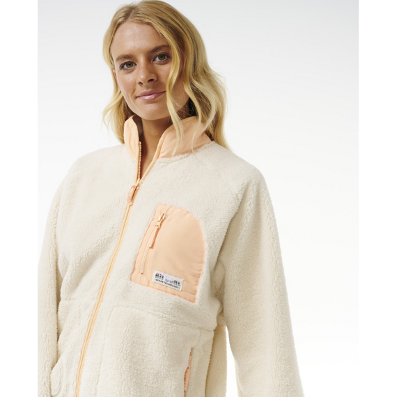 Mikina Rip Curl SHORE BREAK POLAR FLEECE Off White