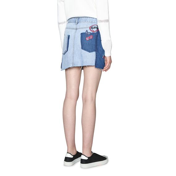 Sukně Desigual Fal Elina denim patch