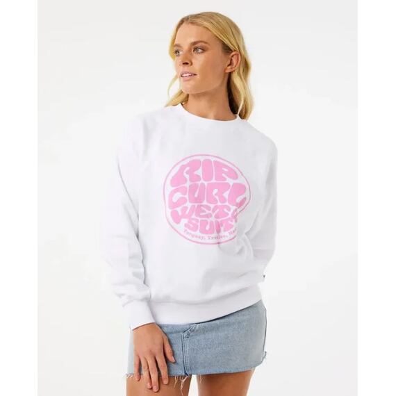 Mikina Rip Curl SG GRAPHIC FLEECE CREW White