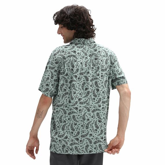 Košile Vans BANDANA PAISLEY WOVEN Green Milieu