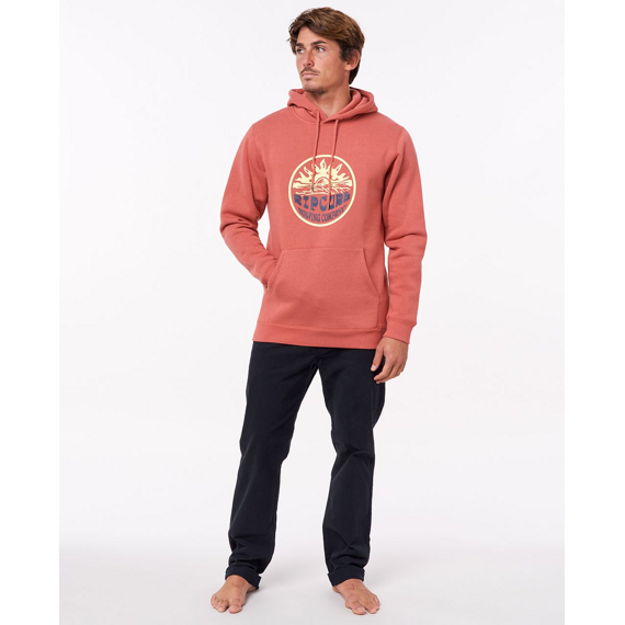 Mikina Rip Curl DOWN THE LINE FP HOODED  Dusty Mushroom 
