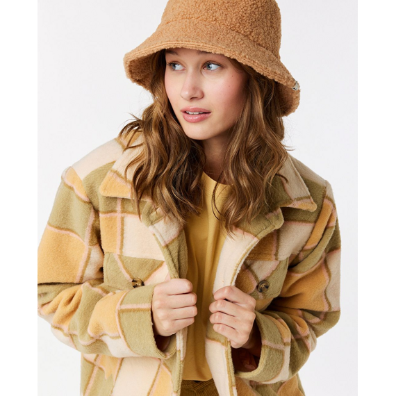 Bunda Rip Curl LONG LINE CHECK JACKET Khaki 