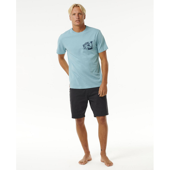 Tričko Rip Curl KEEP ON TRUCKING TEE Dusty Blue
