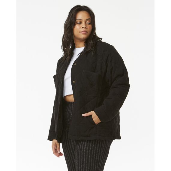 Bunda Rip Curl PREMIUM SURF QUILTED JACKET Black