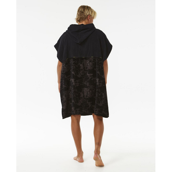 Ručník Rip Curl COMBO HOODED TOWEL Black/Lime