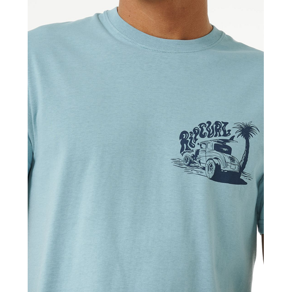 Tričko Rip Curl KEEP ON TRUCKING TEE Dusty Blue