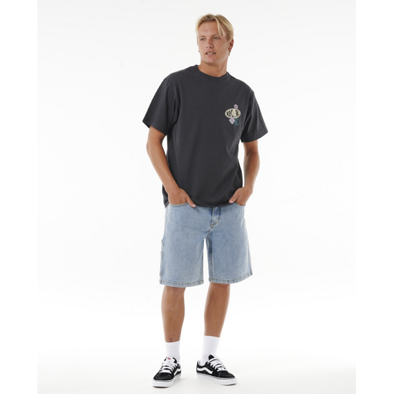Tričko Rip Curl SUN BUZZED  TEE Washed Black
