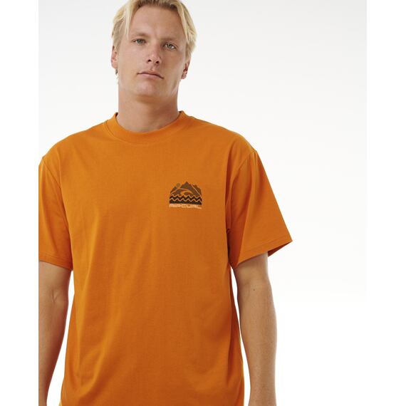 Tričko Rip Curl VAPORCOOL SEARCH TREK TEE Orange Amber