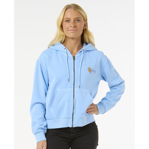 Mikina Rip Curl LA JOYA RELAXED ZIP THRU Mid Blue