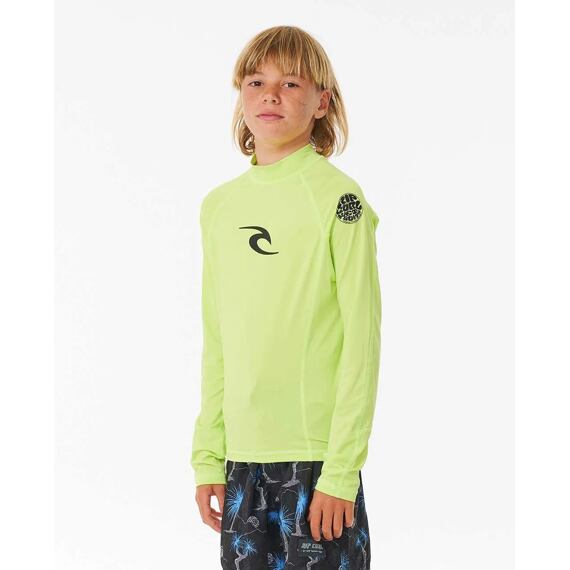 Lykra Rip Curl BRAND WAVE UPF L/S-BOY Lime